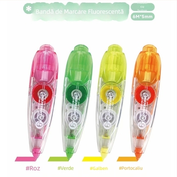 Modern Beauty Bandă corectoare cu dantelă – bandă decorativă pentru jurnal, DIY, bandă fluorescentă de marcare