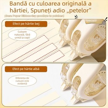 Bandă corectoare invizibilă, durabilă, cu capacitate mare, nucleu bej pentru protecția ochilor, design securizat
