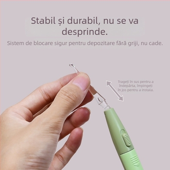 Lingură de urechi din silicon moale, luminoasă, pentru urechi copii – instrument vizual de curățare a urechilor