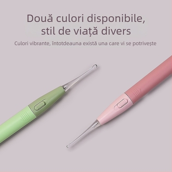 Lingură de urechi din silicon moale, luminoasă, pentru urechi copii – instrument vizual de curățare a urechilor