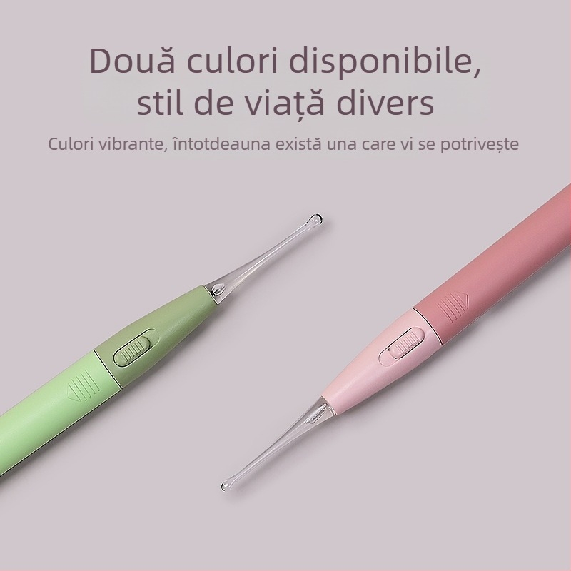 Lingură de urechi din silicon moale, luminoasă, pentru urechi copii – instrument vizual de curățare a urechilor