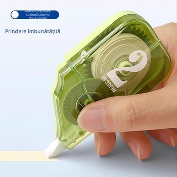 Lepusheng 9932 Bandă corectoare cu două capete, două culori, 24 m, capacitate mare, galbenă