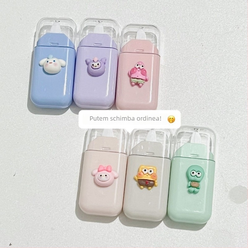 Bandă corectoare cu temă desen animat, stil macaron, 6,5×3 cm, comod pentru școală