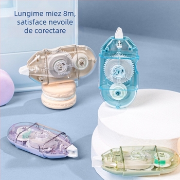 Set corector capsule Deli 71510 pentru elevi, 32 m, capacitate mare, bandă de corectare mini cu desene animate