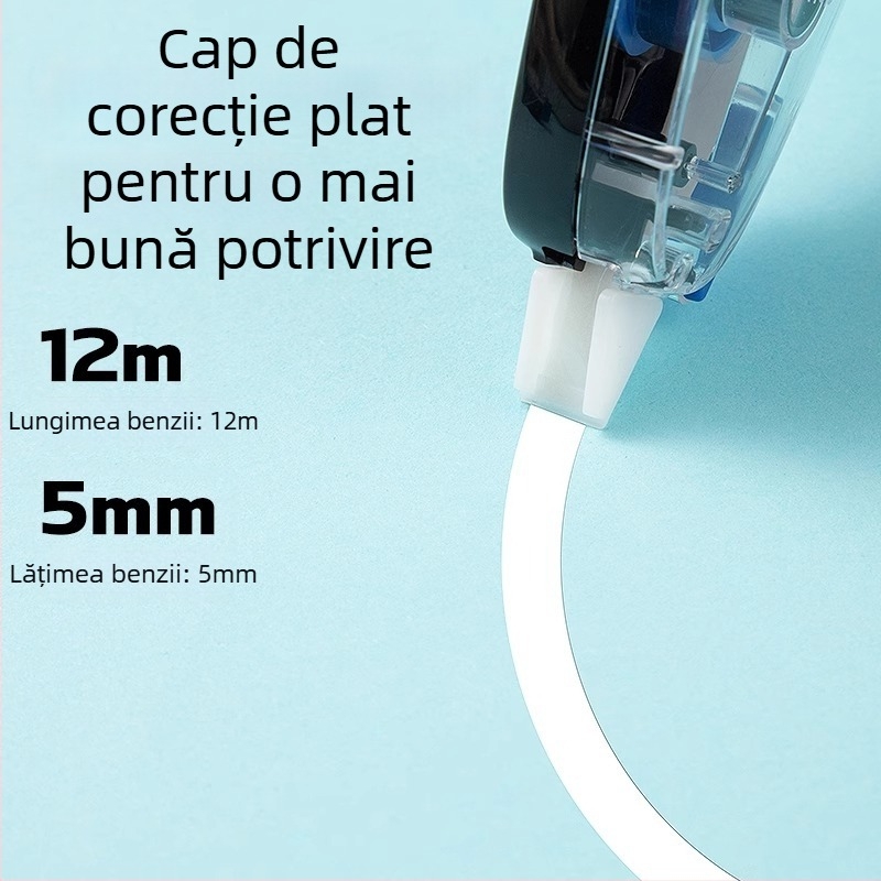 Bandă corectoare Deli pentru elevi, bandă de corectare netedă pentru ciclul primar/gimnaziu, model V965
