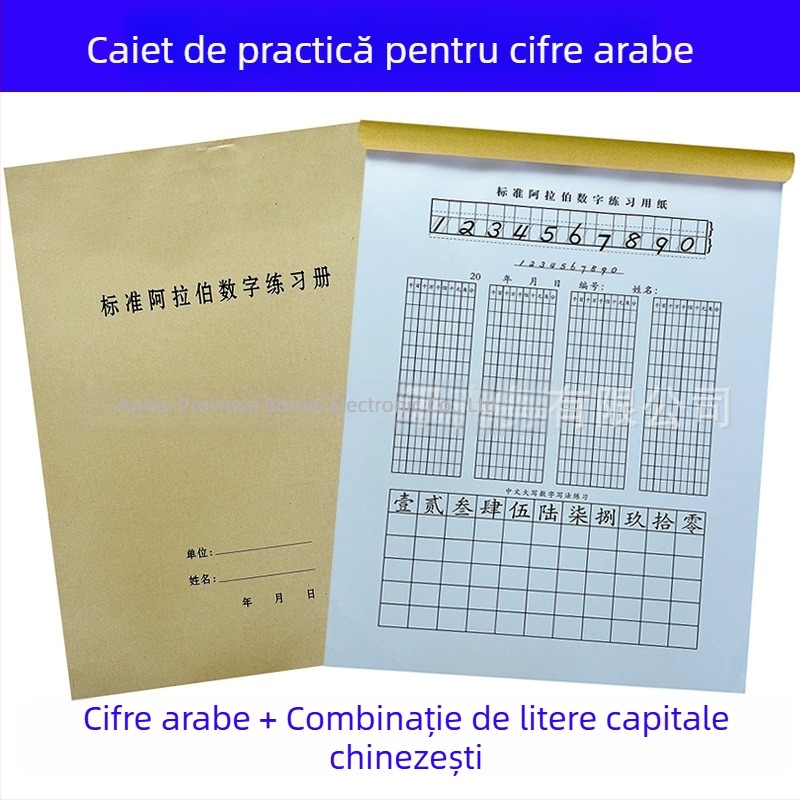 Manual de exerciții pentru numere în contabilitate: numerale chineze majuscule și cifre arabice pentru elevi
