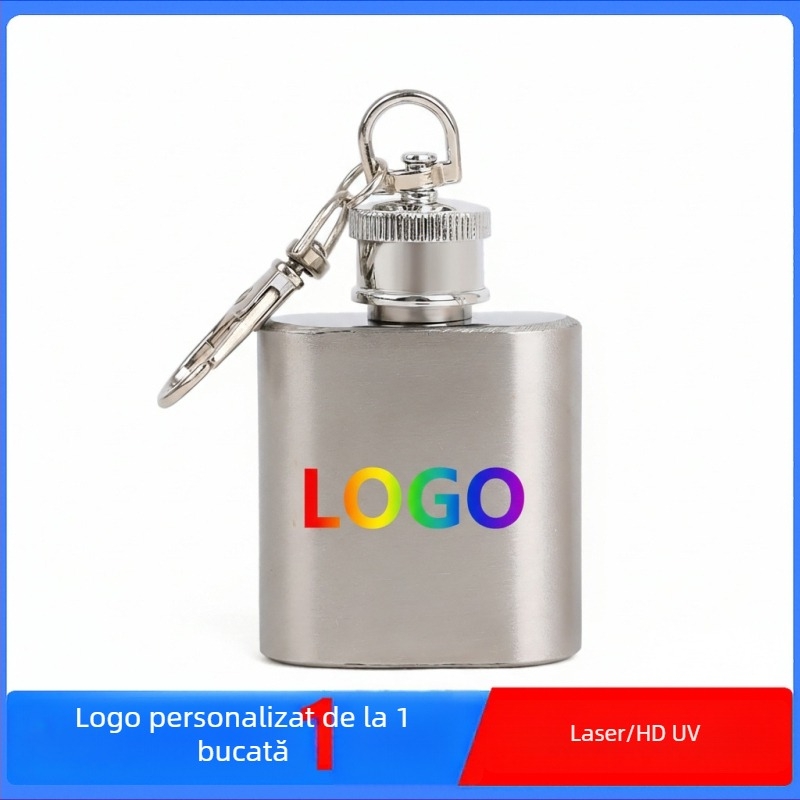 Flacon portabil din oțel inoxidabil, 1 oz, pentru bărbați