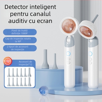 Detector portabil pentru canalul auditiv cu ecran, endoscop ORL pentru urechi, nas și gât, detecția pietrelor amigdaliene