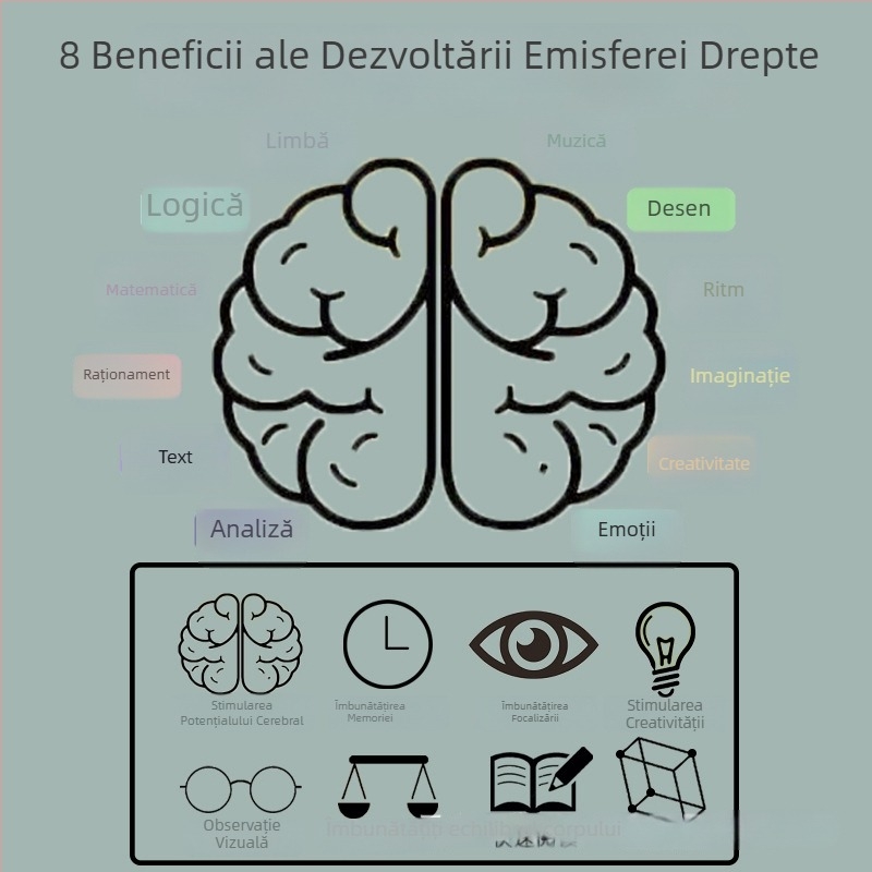 Carte de antrenament pentru controlul pixului, șters – pentru copii: logică, coordonare mână-ochi, exerciții de scriere și hartă mentală