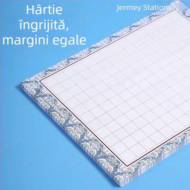 Exercițiu zilnic de scriere cu grilă pătrată pentru elevi din învățământ primar — carte de caligrafie cu hârtie de practică
