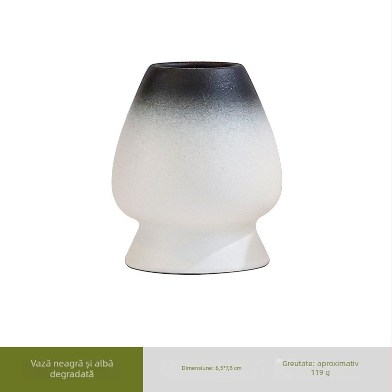 Vas mare de matcha din ceramică, stil japonez, cu suport pentru tel pentru matcha și accesorii, set de 100 piese