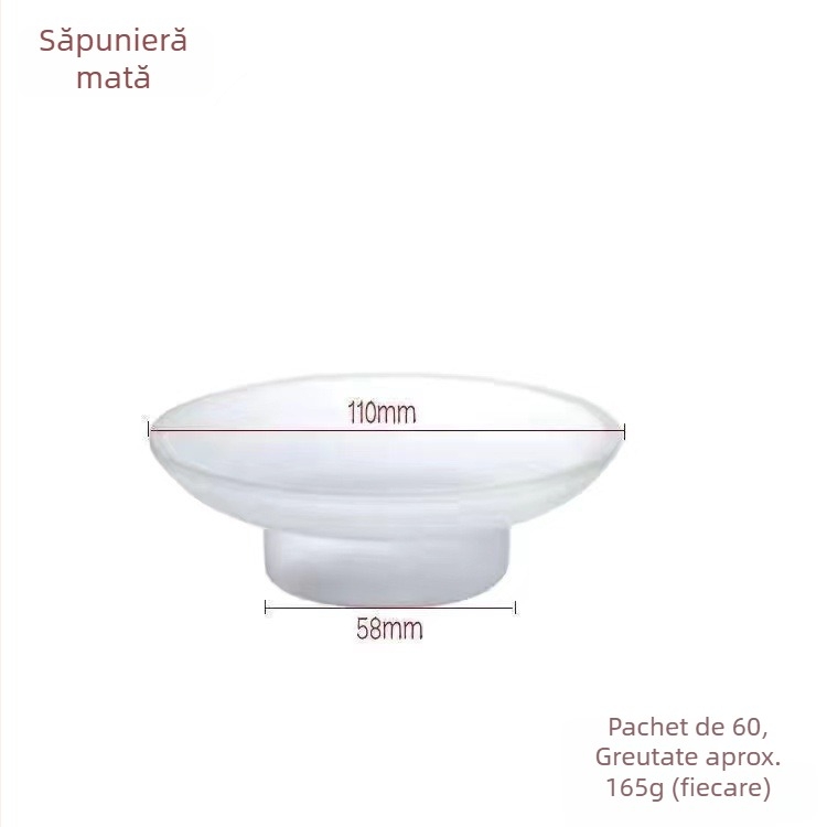 Farfurie pentru săpun din sticlă transparentă, pentru camerele de hotel și uz casnic