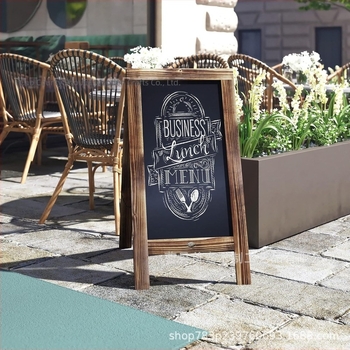 Tabla mică din lemn pentru meniuri și mesaje, semn de ușă pentru cafenea, panou de afișaj