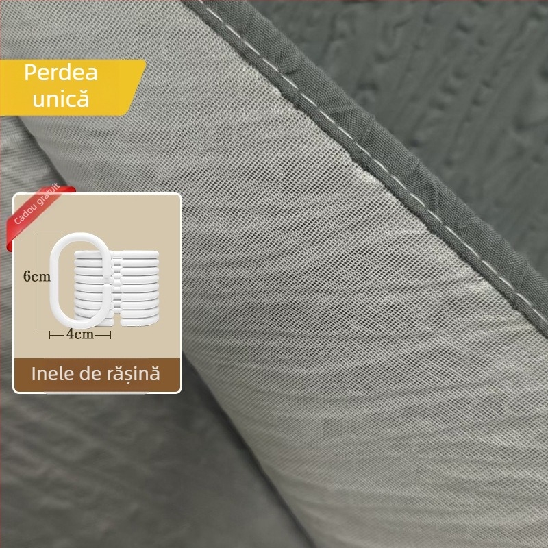 Cortină de duș impermeabilă și rezistentă la mucegai, model nou pentru baie, țesătură poliester groasă, cortină de separare pentru baie