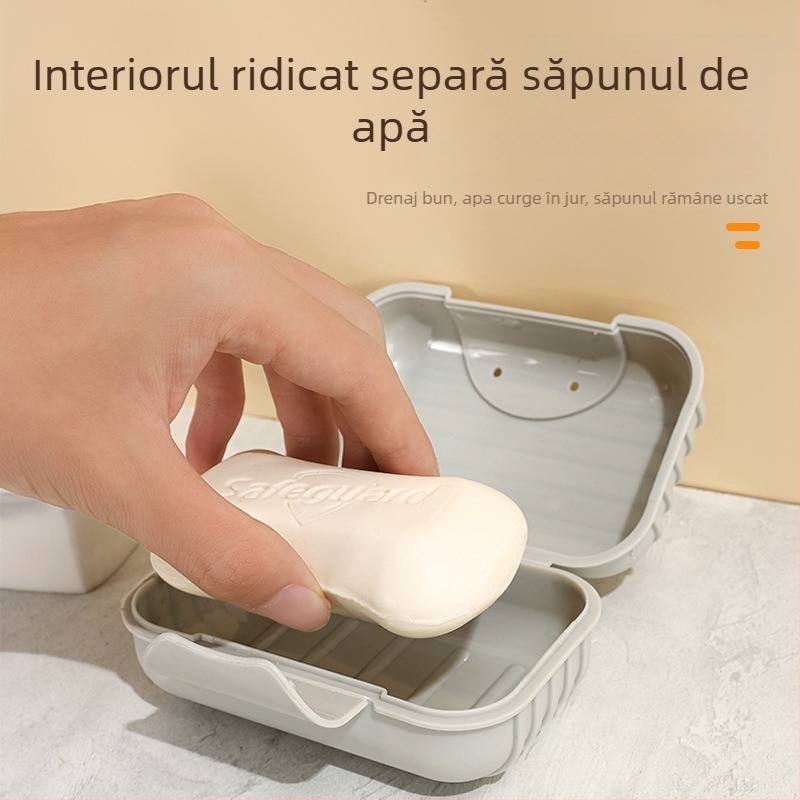 Cutie de săpun de călătorie cu capac etanș, impermeabilă, portabilă pentru săpun făcut manual