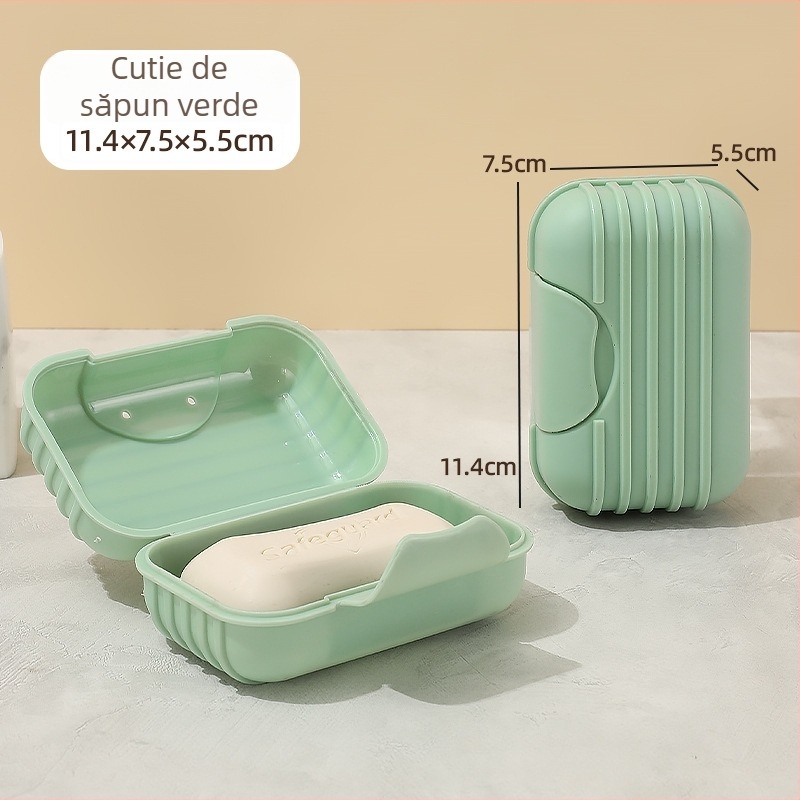Cutie de săpun de călătorie cu capac etanș, impermeabilă, portabilă pentru săpun făcut manual