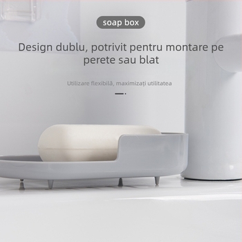 Suport de săpun montat pe perete, două etaje, cu drenaj pentru baie, fără găuri