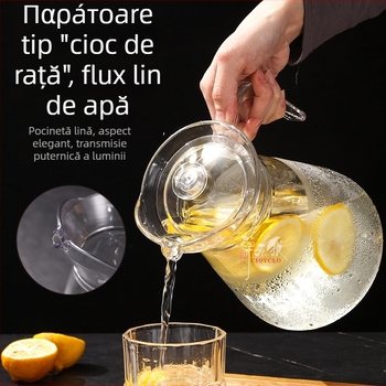 Ceainic din acrilic și PC pentru băuturi, sucuri și apă rece, rezistent la temperaturi înalte și joase, potrivit pentru restaurante și hoteluri