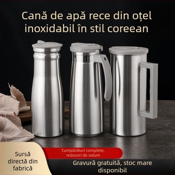 Ceainic din oțel inoxidabil în stil coreean pentru apă rece, de calitate comercială, rezistent la impact pentru băuturi și ceai, ceai cu lămâie și băuturi răcoroase; rezistent la temperaturi înalte pentru infuzarea ceaiului