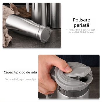Ceainic din oțel inoxidabil în stil coreean pentru apă rece, de calitate comercială, rezistent la impact pentru băuturi și ceai, ceai cu lămâie și băuturi răcoroase; rezistent la temperaturi înalte pentru infuzarea ceaiului