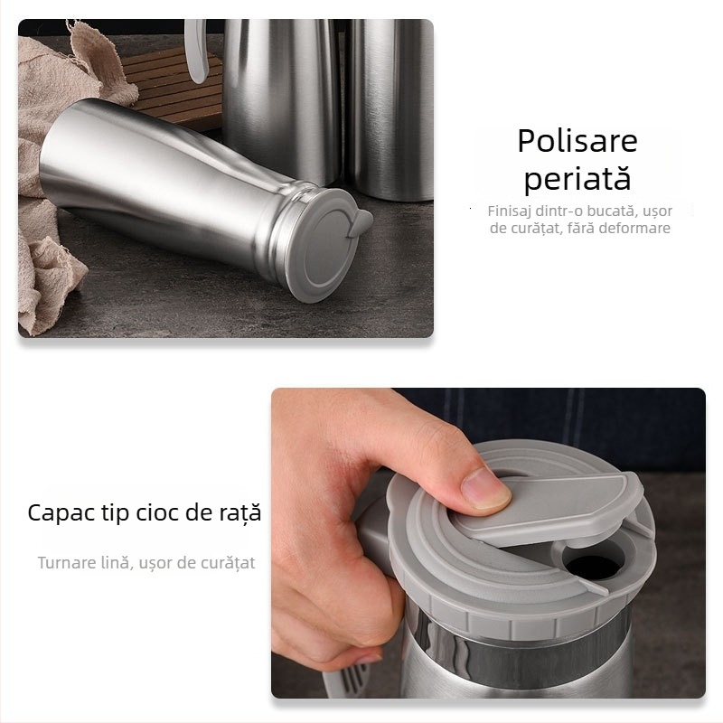 Ceainic din oțel inoxidabil în stil coreean pentru apă rece, de calitate comercială, rezistent la impact pentru băuturi și ceai, ceai cu lămâie și băuturi răcoroase; rezistent la temperaturi înalte pentru infuzarea ceaiului