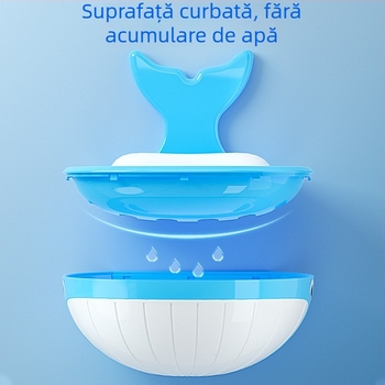 Suport de săpun pe perete, cu drenaj, dublu nivel
