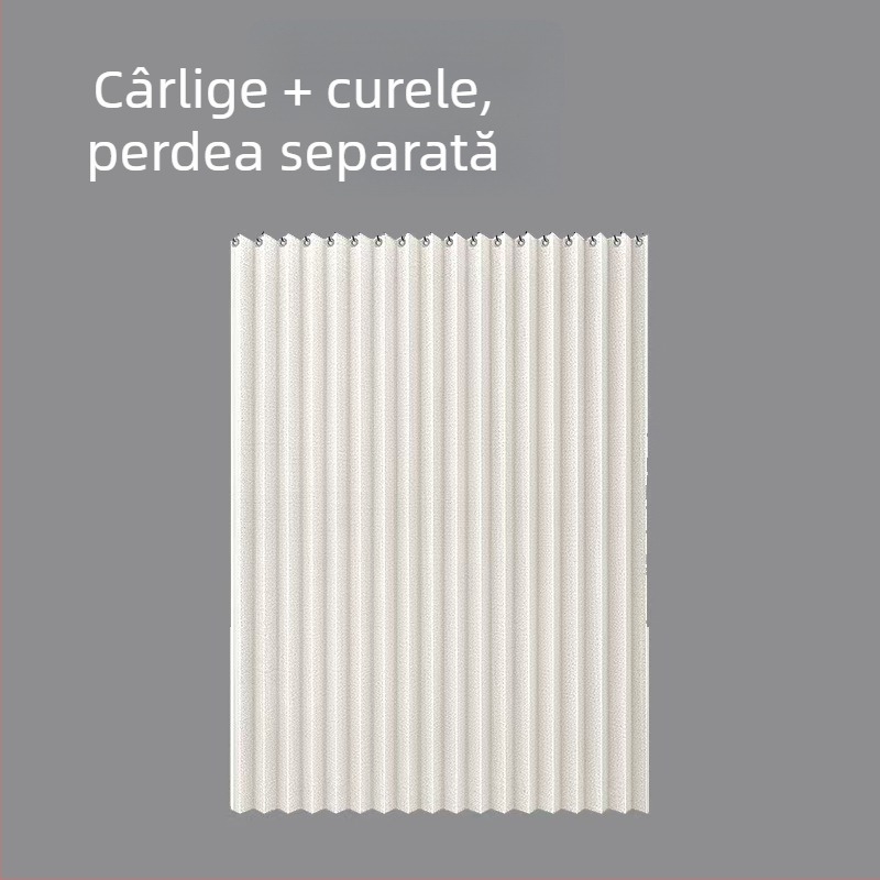 Cortină de duș pliabilă pentru baie, fără găuri, impermeabilă și rezistentă la mucegai, separator de intimitate