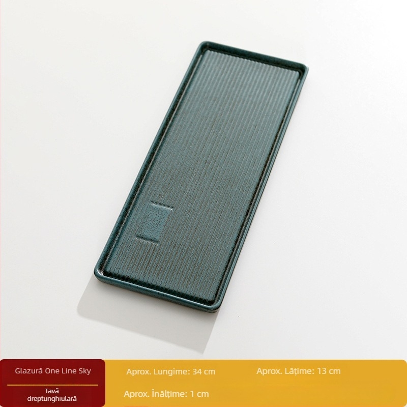 Tavă de ceai ceramică modernă pentru infuzie uscată, design minimalist, utilizare duală, dimensiune mică