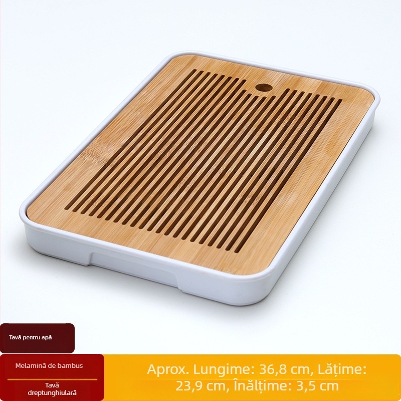 Tavă de ceai ceramică modernă pentru infuzie uscată, design minimalist, utilizare duală, dimensiune mică