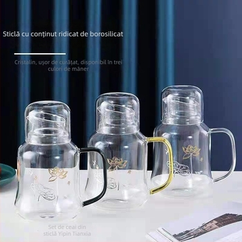 Cană pentru suc și ceai, capacitate mare, uz casnic, din sticlă borosilicată, potrivită pentru frigider și apă rece