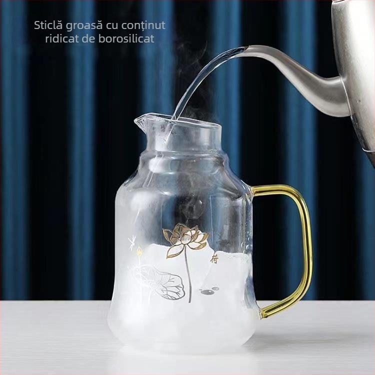 Cană pentru suc și ceai, capacitate mare, uz casnic, din sticlă borosilicată, potrivită pentru frigider și apă rece