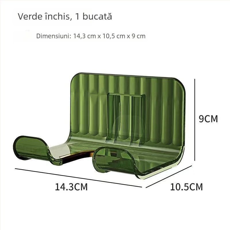 Suport de perete pentru uscător de păr, cu spațiu de depozitare, fără găuri, pentru baie și cămin