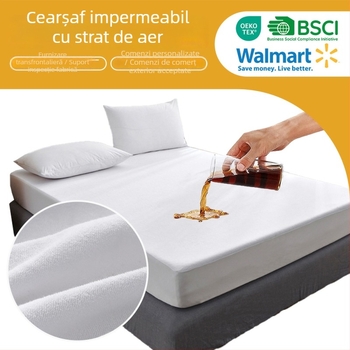 Protecție pentru saltea, impermeabilă și rezistentă la praf, lavabilă la mașină, rezistentă la urină și pete, pentru hotel, casă și internat.