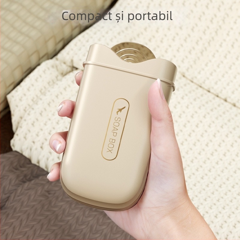 Cutie săpun portabil, elegant, cu capac etanș și drenaj, pentru călătorii de afaceri, vacanțe și cămine studențești.