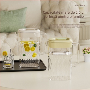 Taihe recipient transparent pentru apă rece, 2500 ml, mare capacitate pentru băuturi în aer liber și ceai de fructe
