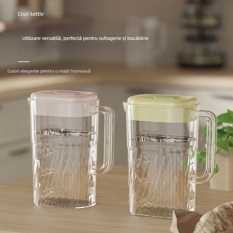Taihe recipient transparent pentru apă rece, 2500 ml, mare capacitate pentru băuturi în aer liber și ceai de fructe