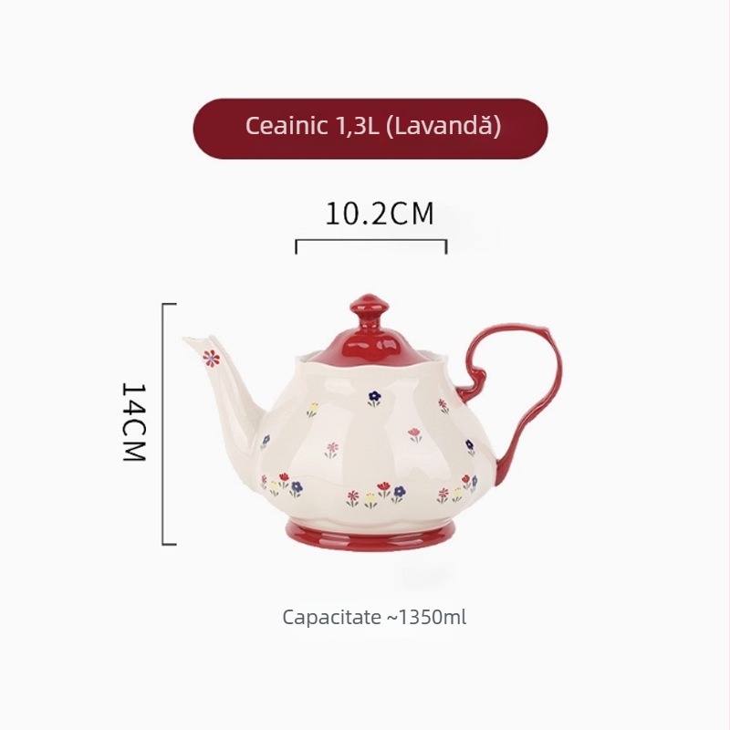 Shunxiang set ceramic pentru cafea cu ceașcă și farfurioară, în cutie cadou, ceașcă ceramică personală, design vintage pentru femei