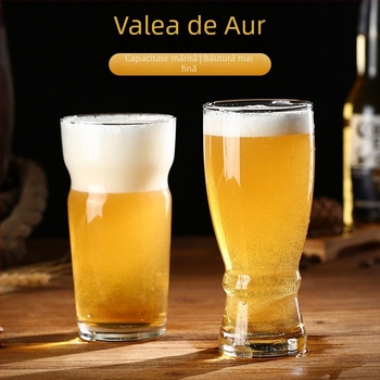 Pahar din sticlă pentru bere artizanală, 500 ml, capacitate mare, pentru bar, cu logo