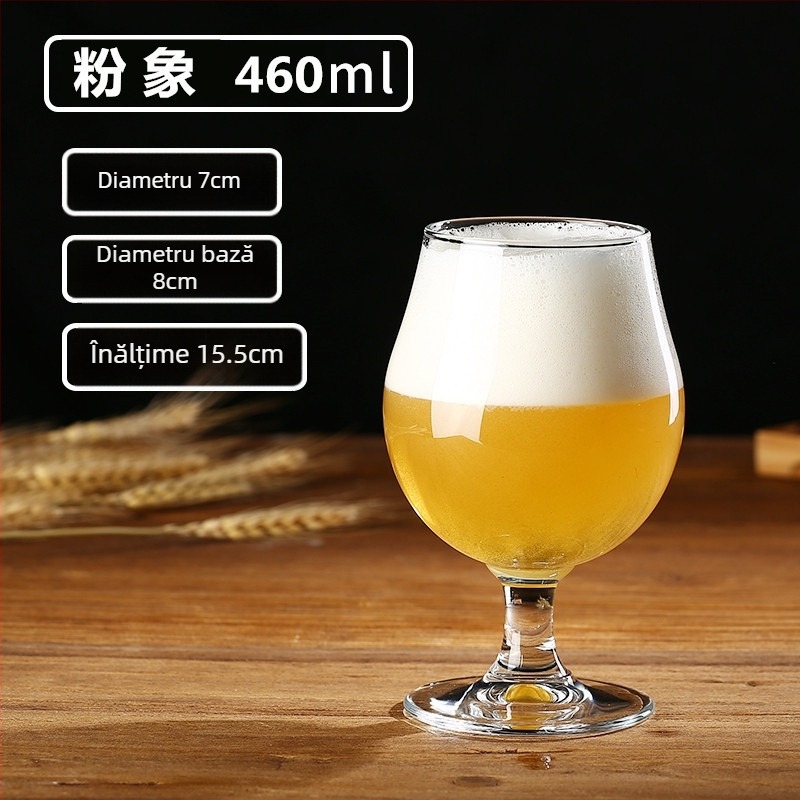 Pahar din sticlă pentru bere artizanală, 500 ml, capacitate mare, pentru bar, cu logo