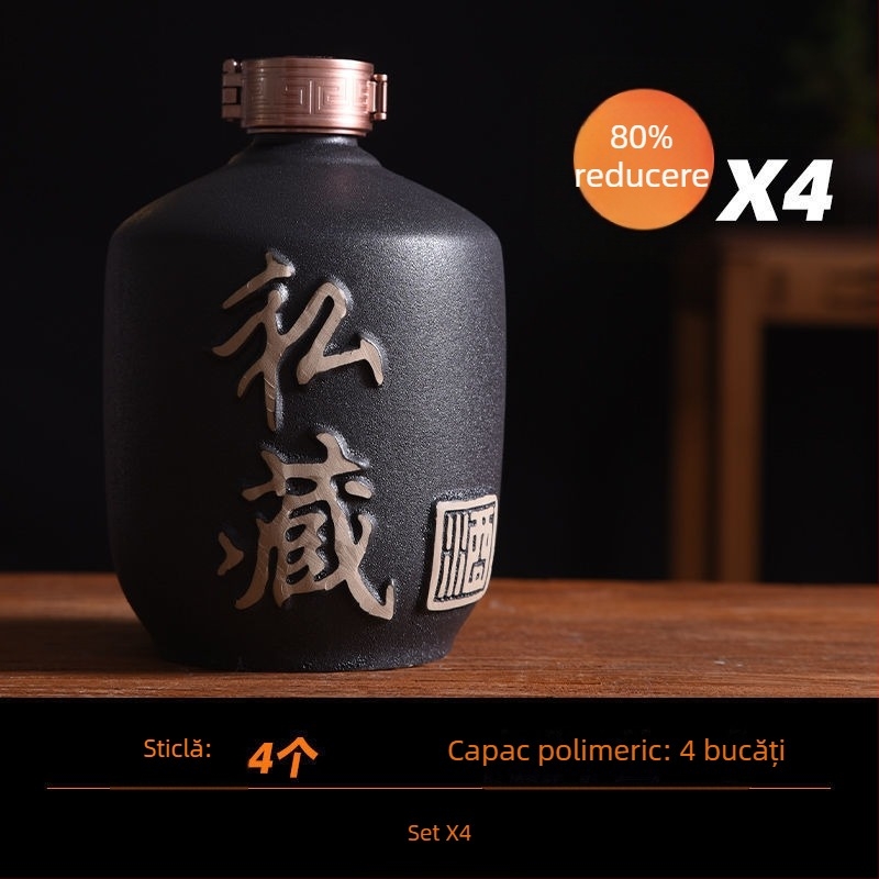 Vas ceramic sigilat pentru vin, recipient vid pentru vin, capacitate de 25 kg