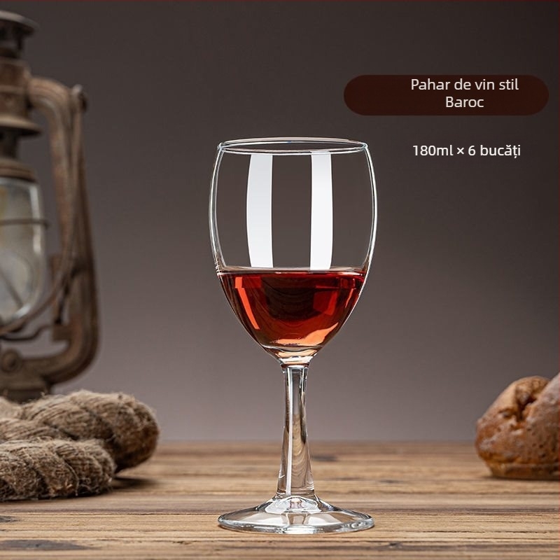 Pahare de vin Burgundy pentru uz casnic, cristal fără plumb, set mare de pahare înalte