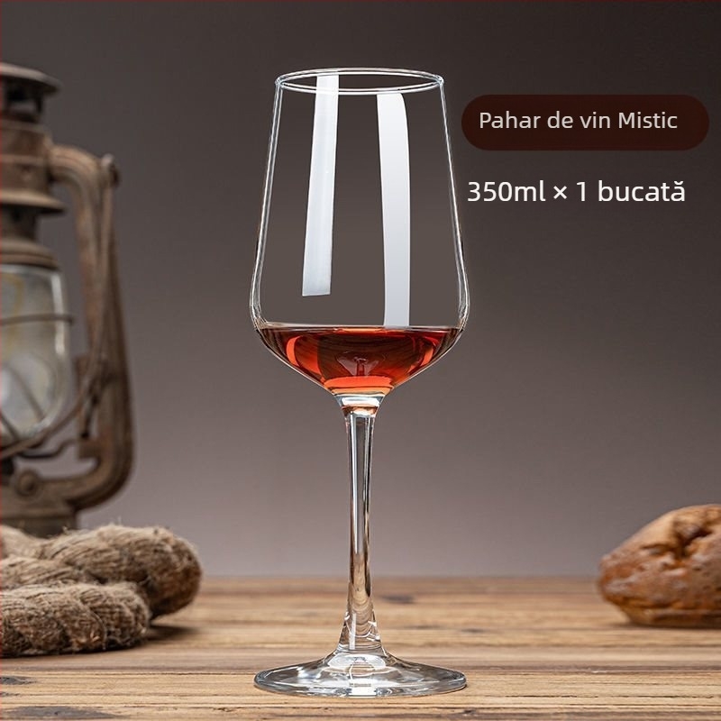 Pahare de vin Burgundy pentru uz casnic, cristal fără plumb, set mare de pahare înalte
