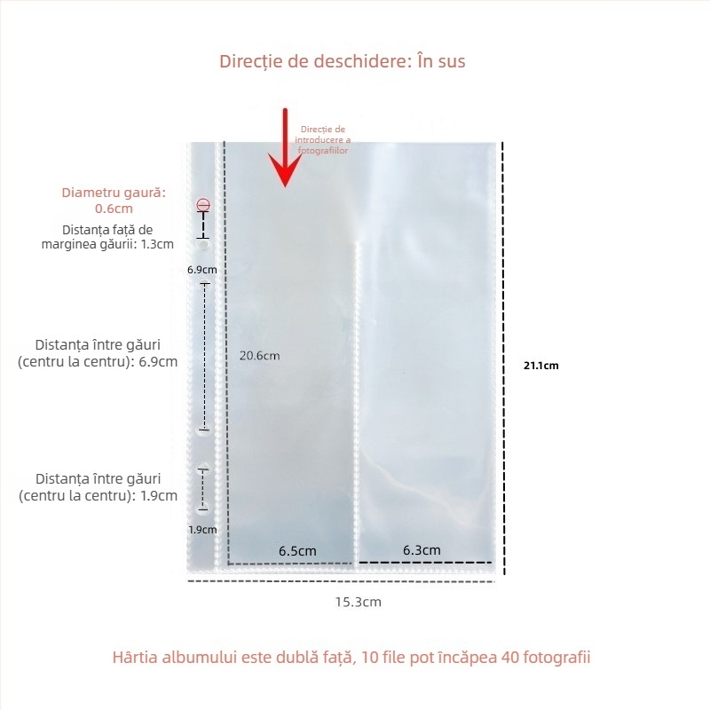 Ins argintiu PU cu cataramă magnetică, binder cu foi cu patru buzunare, pentru fotografii 3 inch Polaroid, album idol pentru colecția de carduri