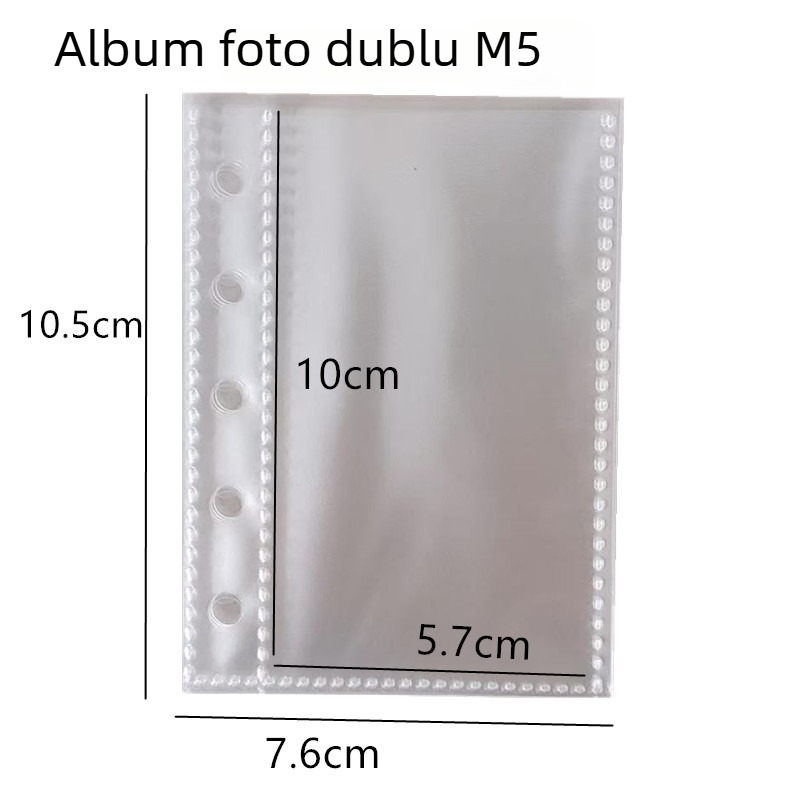 Ins argintiu PU cu cataramă magnetică, binder cu foi cu patru buzunare, pentru fotografii 3 inch Polaroid, album idol pentru colecția de carduri