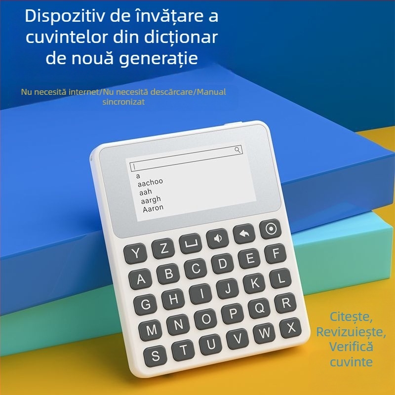 Dicționar electronic englez și dispozitiv de învățare a cuvintelor, autonomie mare, 3500 de cuvinte, pronunție reală
