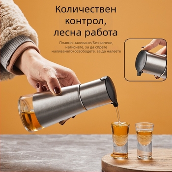 Distribuitor de vin din oțel inoxidabil 304, recipient comercial pentru bar, dozator cu măsurare precisă.