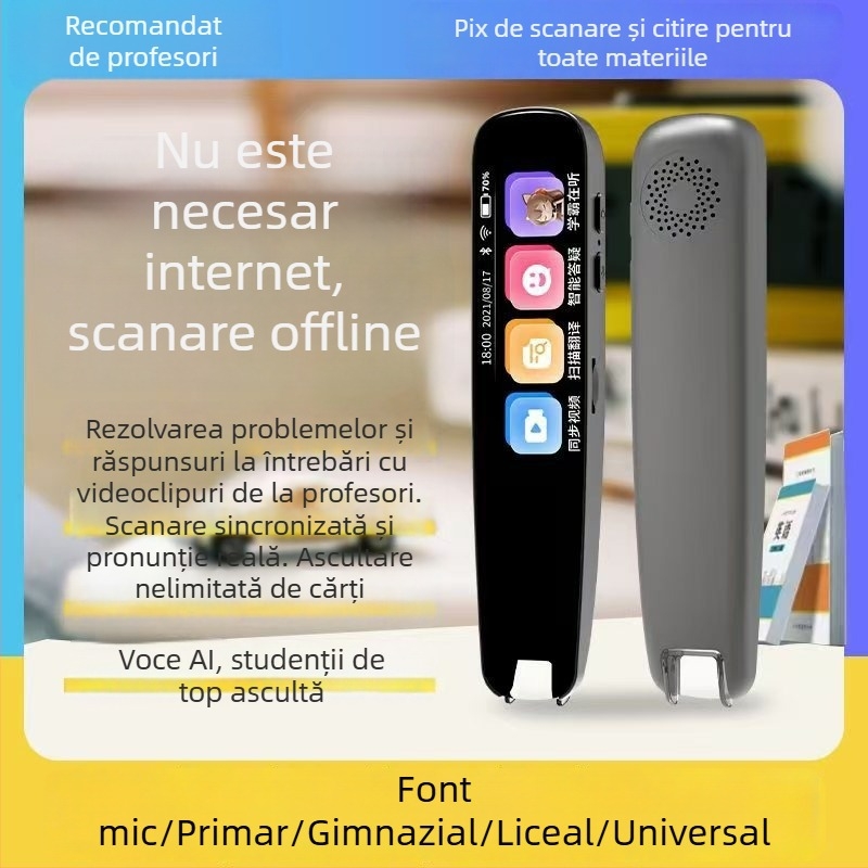 Pix de citire WiFi inteligent pentru limba engleză — pix de scanare multifuncțional cu dicționar offline pentru elevi