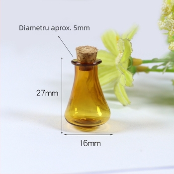 Mini sticlă de dorințe din sticlă – recipient gol pentru bijuterii DIY, formă specială, sticlă plutitoare