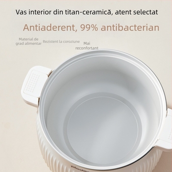 Puliton Oală electrică pentru gătit, cu pereți titan-ceramici, pentru abur și hrănire bebeluși, multifuncțională – orez
