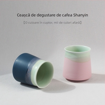 Set ceramic de cafea pentru degustare de espresso preparat manual, cu căni aromatice